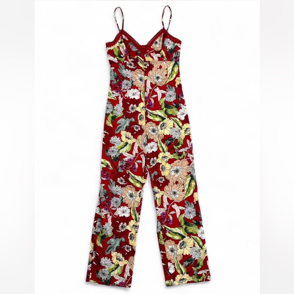 Guess NWT floral jumpsuit